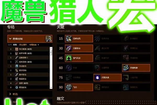80J生存猎人 输出手法天赋